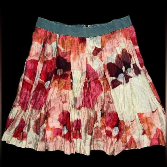 Loft Colorful Pleated Flowy Mini Skirt - Picture 2 of 10